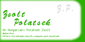 zsolt polatsek business card